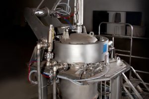 Top view of caustic autoclave system