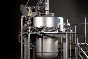 Top view of caustic autoclave system