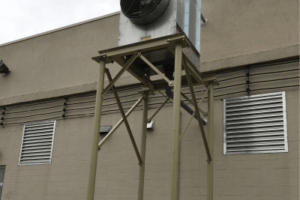 Cooling Tower with system next to building